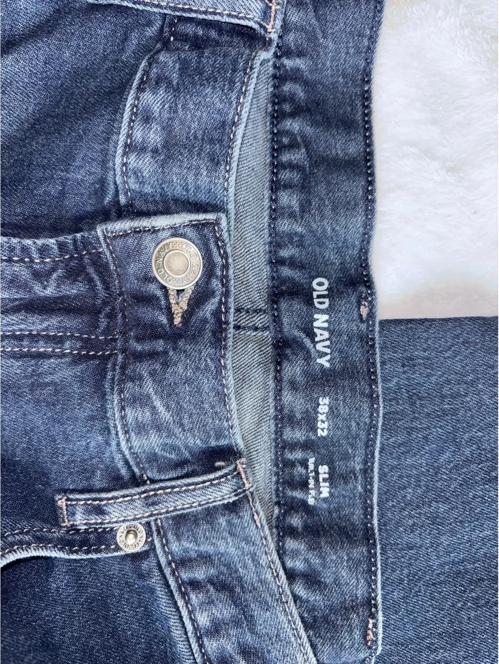 Old Navy Men's Slim Built-In Flex Jeans Dark Wash Stretch 38x32